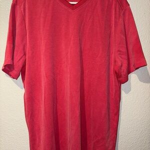 Tommy Bahama Red Short Sleeve V-Neck Tee